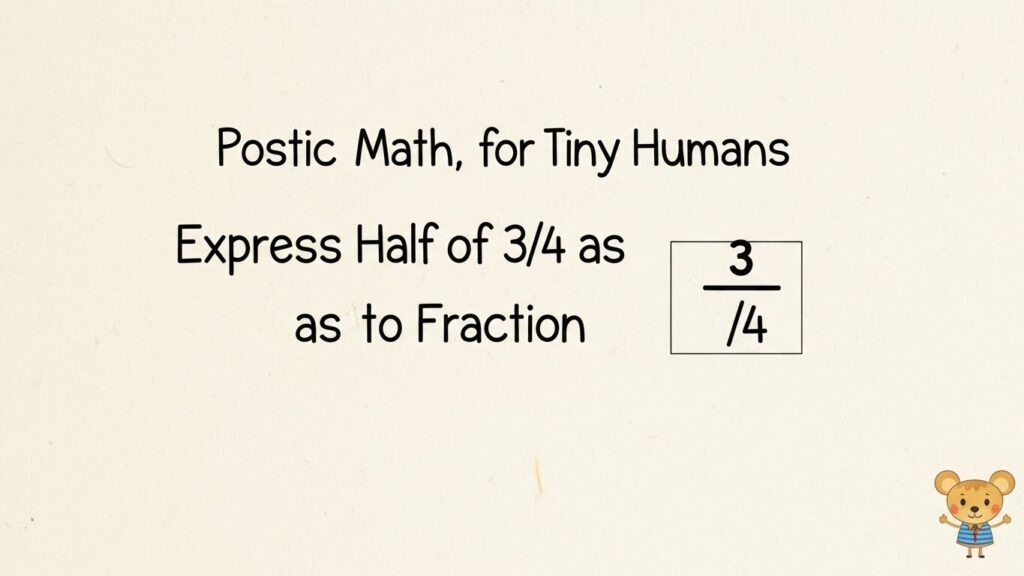 Express Half of 3 / 4 as a Fraction
