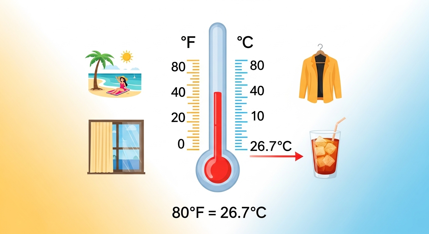 80 Degrees Fahrenheit in Celsius
