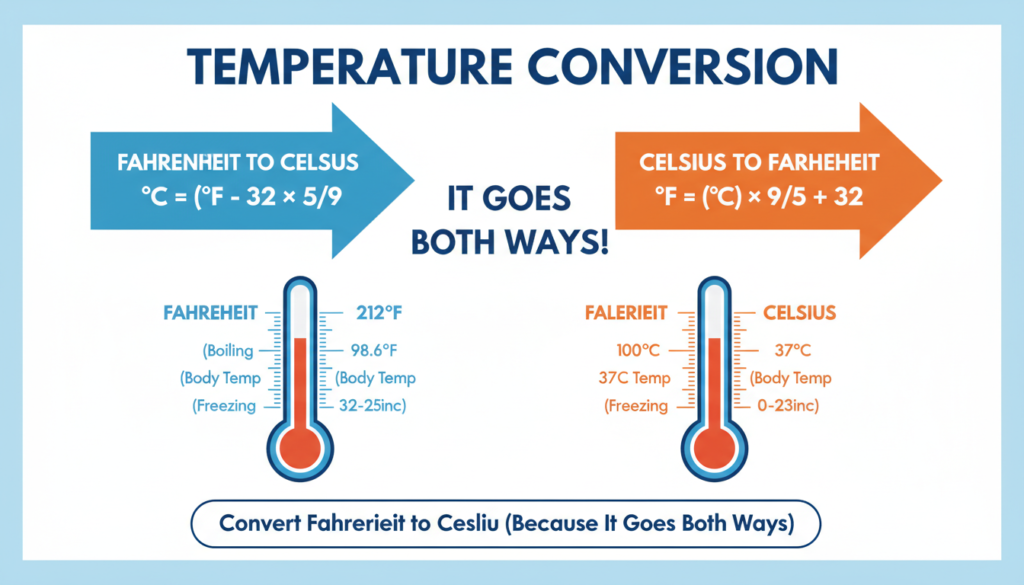 Convert Fahrenheit to Celsius