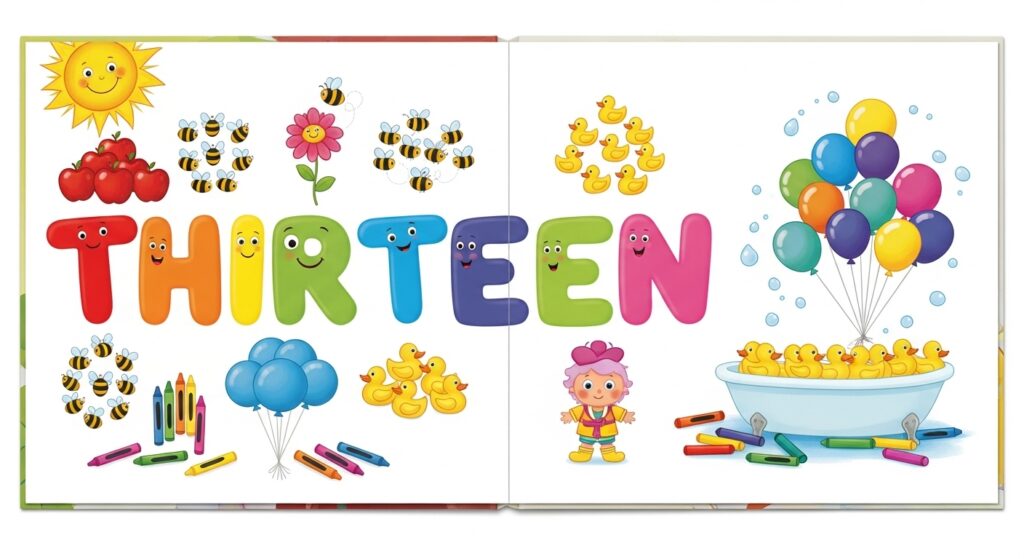 13 in Words for Kids