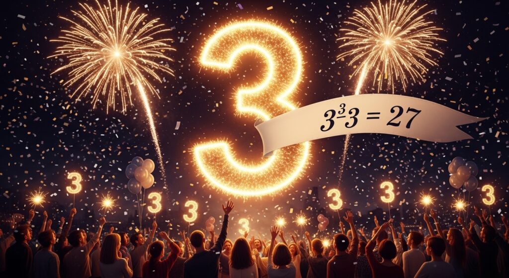 3 to the 3rd Power as a Celebration