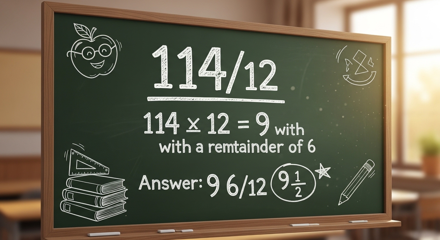 What Is 114/12 as a Mixed Number?