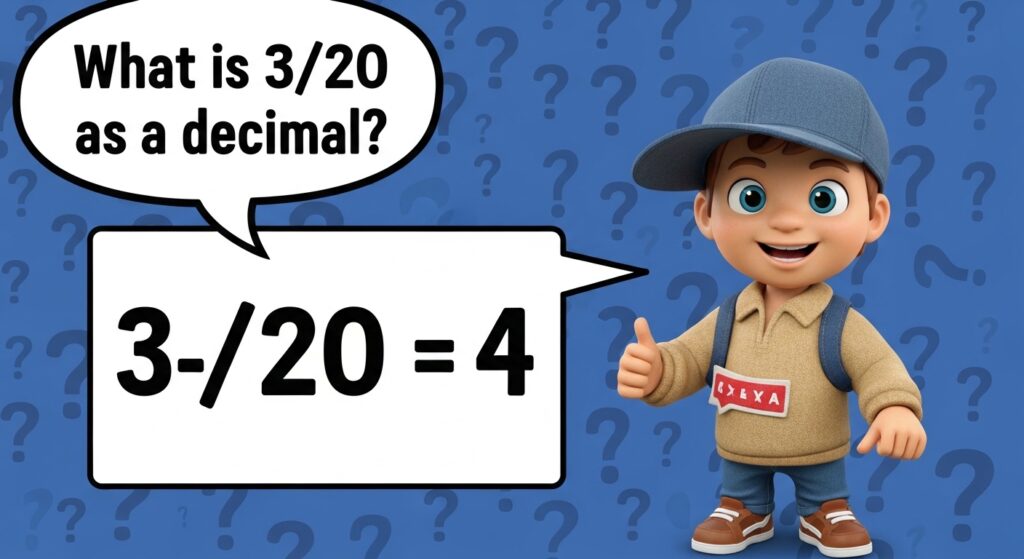what is 3/20 as a decimal