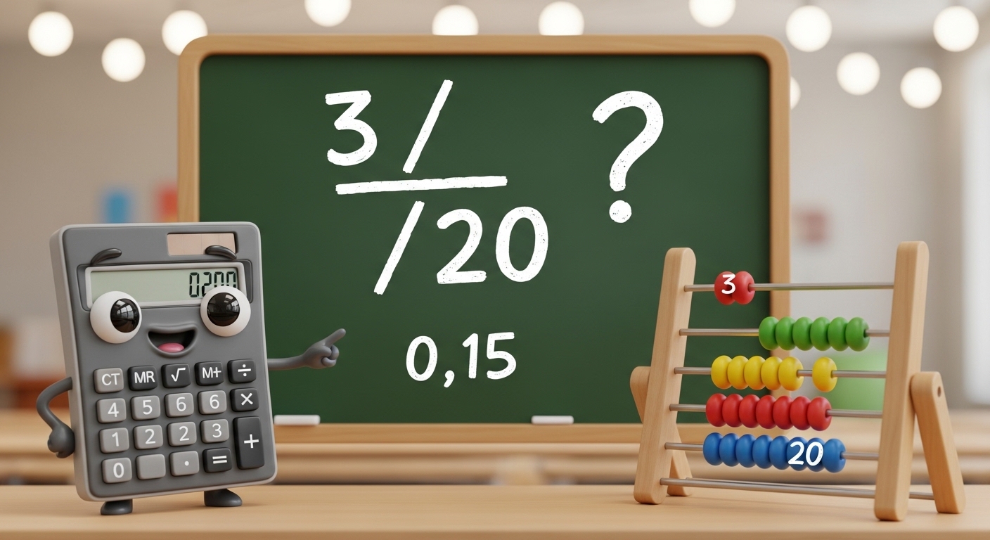 What is 3/20 as a Decimal?